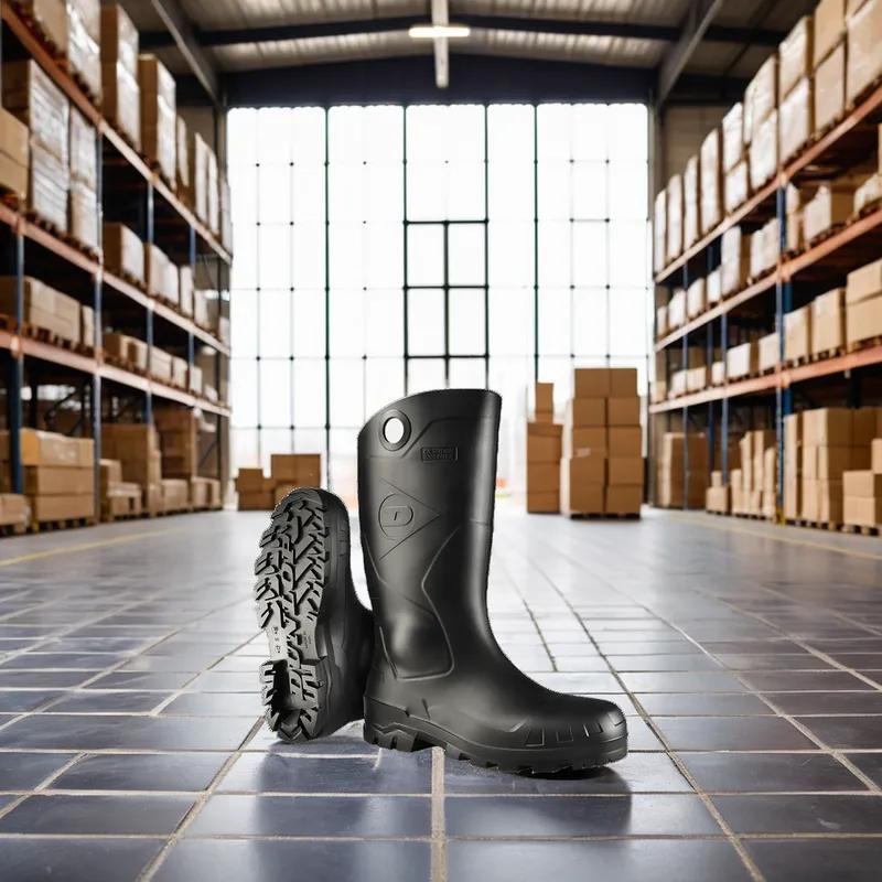 Boot Size 10 14 IN Black PVC Steel Toe 1/Each