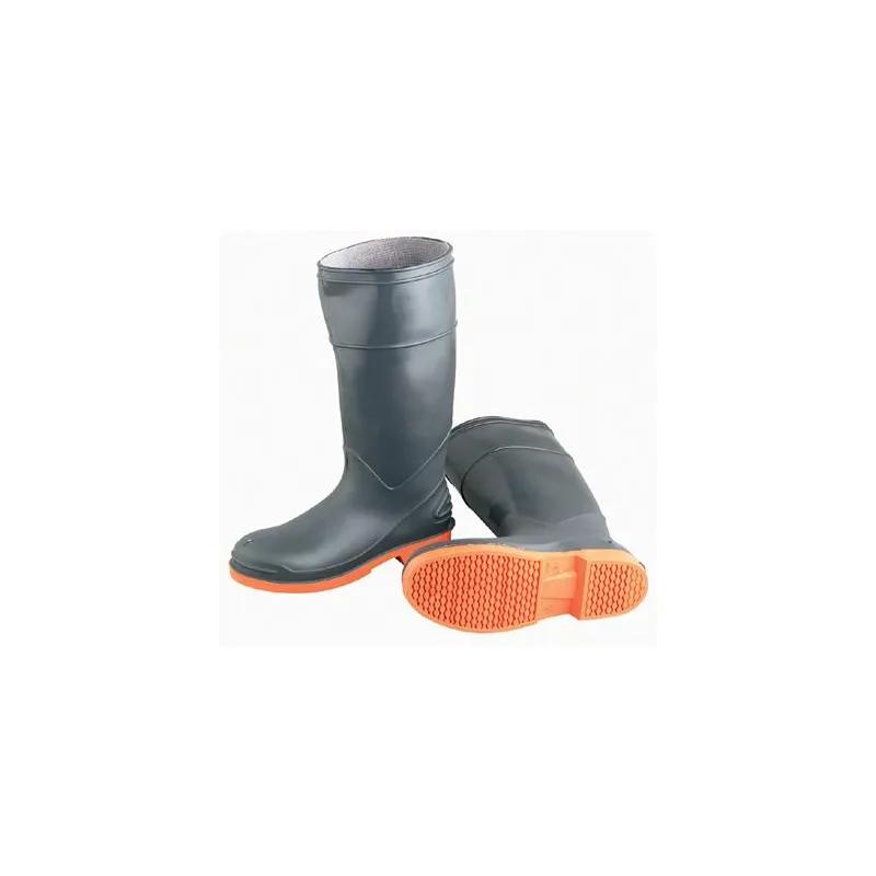 Boot Size 10 15 IN Gray Orange Polyvinyl Chloride (PVC) Nitrile Chemical Resistant Steel Toe 1/Pair