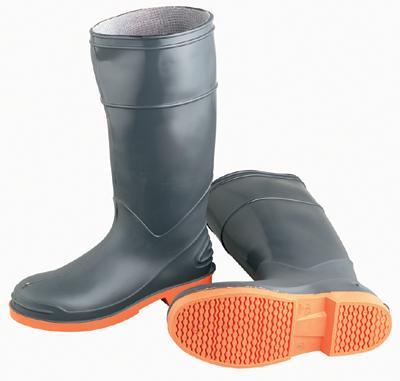 Boot Size 10 15 IN Gray Orange Polyvinyl Chloride (PVC) Nitrile Chemical Resistant Steel Toe 1/Pair