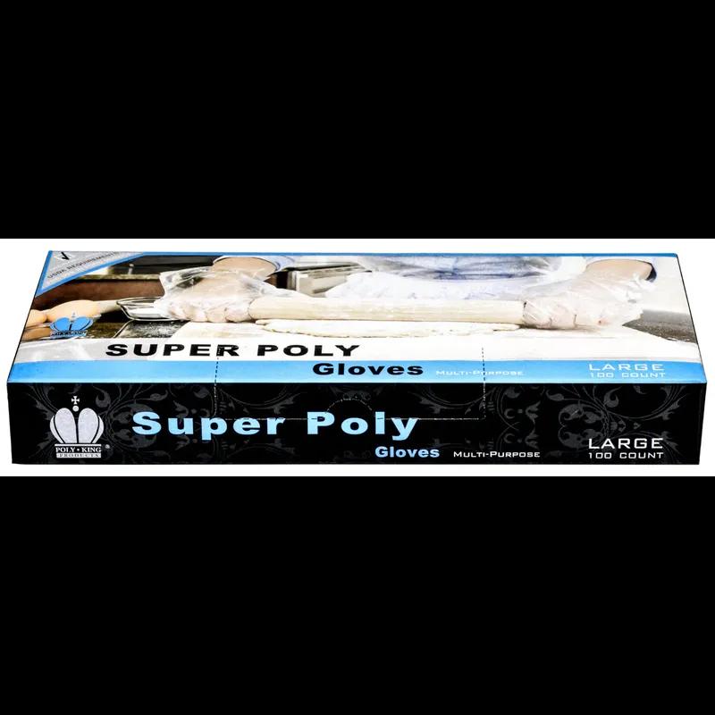 Gloves Large (LG) PE Disposable Multi-Purpose 100 Count/Pack 10 Packs/Case 1000 Count/Case