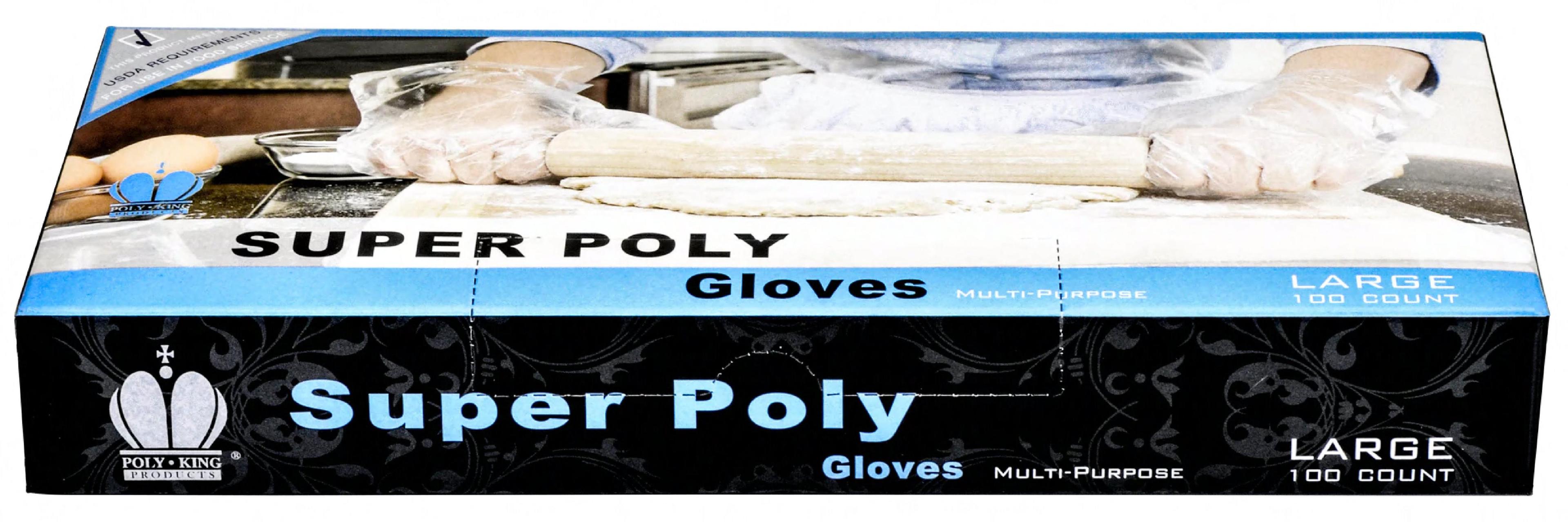 Gloves Large (LG) PE Disposable Multi-Purpose 100 Count/Pack 10 Packs/Case 1000 Count/Case