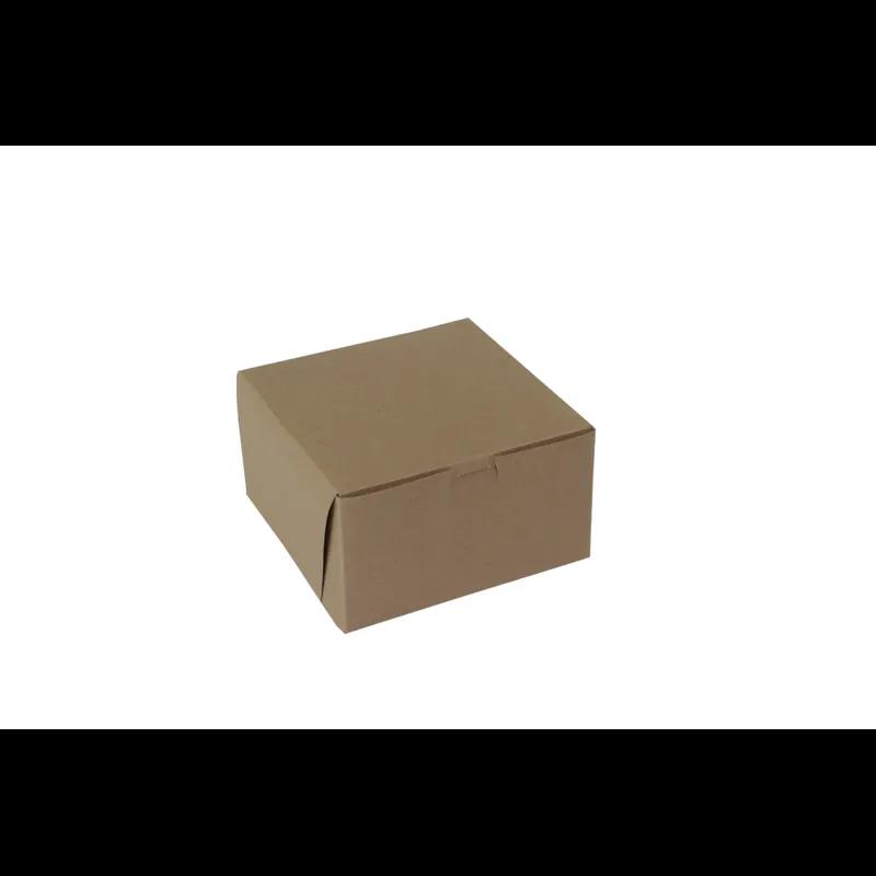 Bakery Box 7X7X4 IN Paperboard Kraft Corner Lock 1-Piece 200/Case