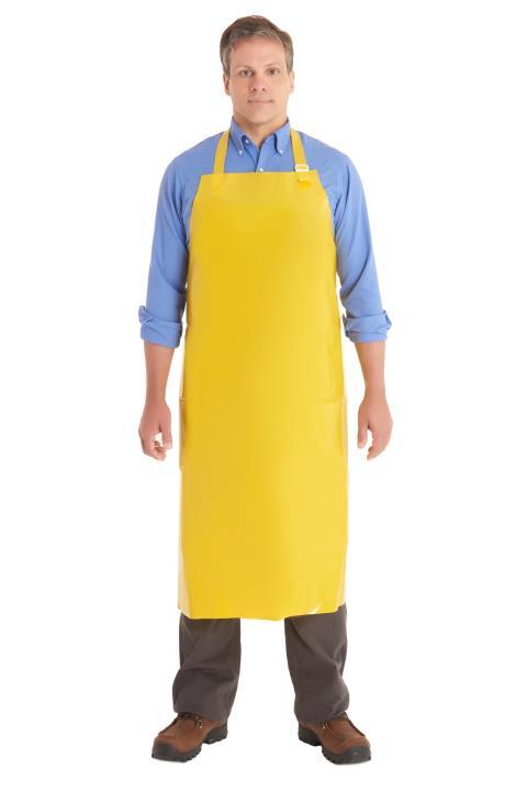 AlphaTec® Endurosaf Apron 35X45 IN Yellow 8MIL 24 Count/Case