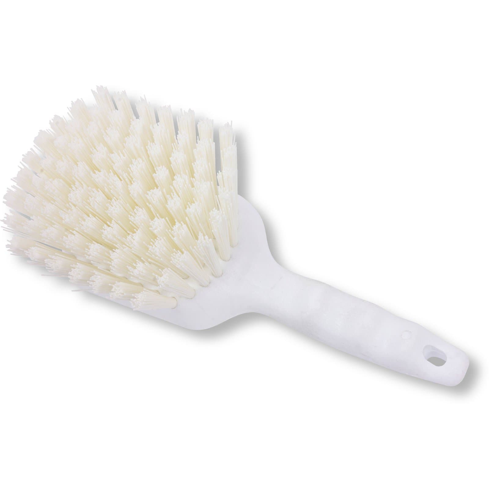 Scrub Brush 8 IN PP White Short Handle Color Coded 6 Count/Case