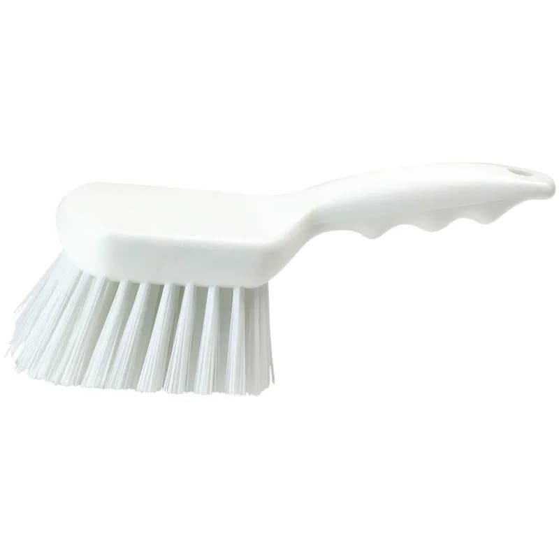 Scrub Brush 8 IN PP White Short Handle Color Coded 6 Count/Case