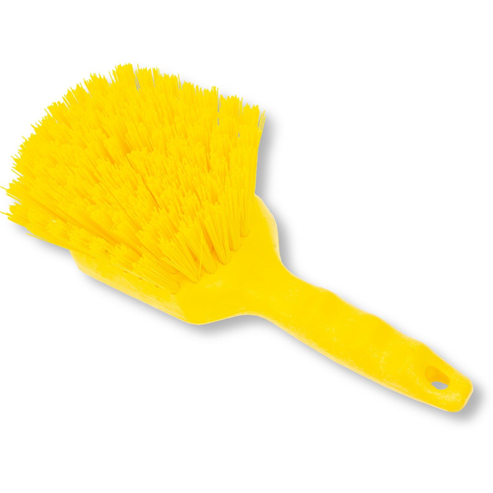 Sparta® Scrub Brush 8X3X2.75 IN PP Yellow Short Handle 1/Each