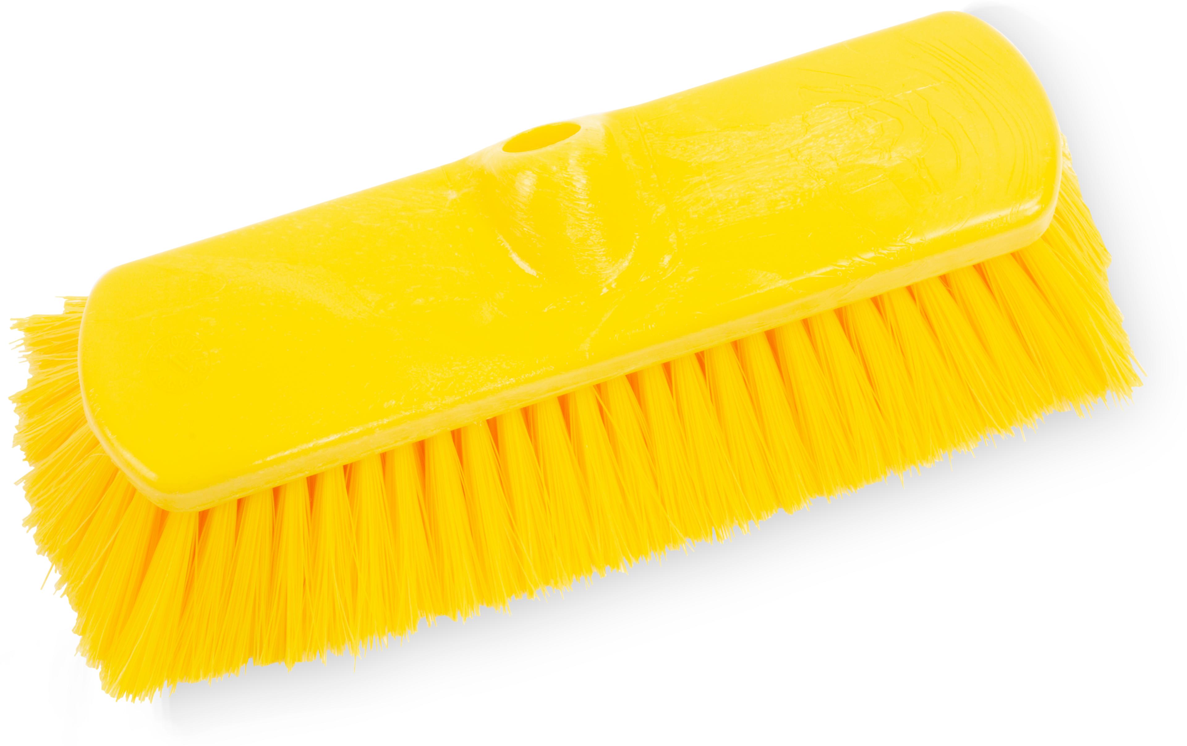 Sparta® Flo-Thru Equipment Wall Brush 10X2.5X4 IN PP Yellow Color Coded Flared 12 Count/Case