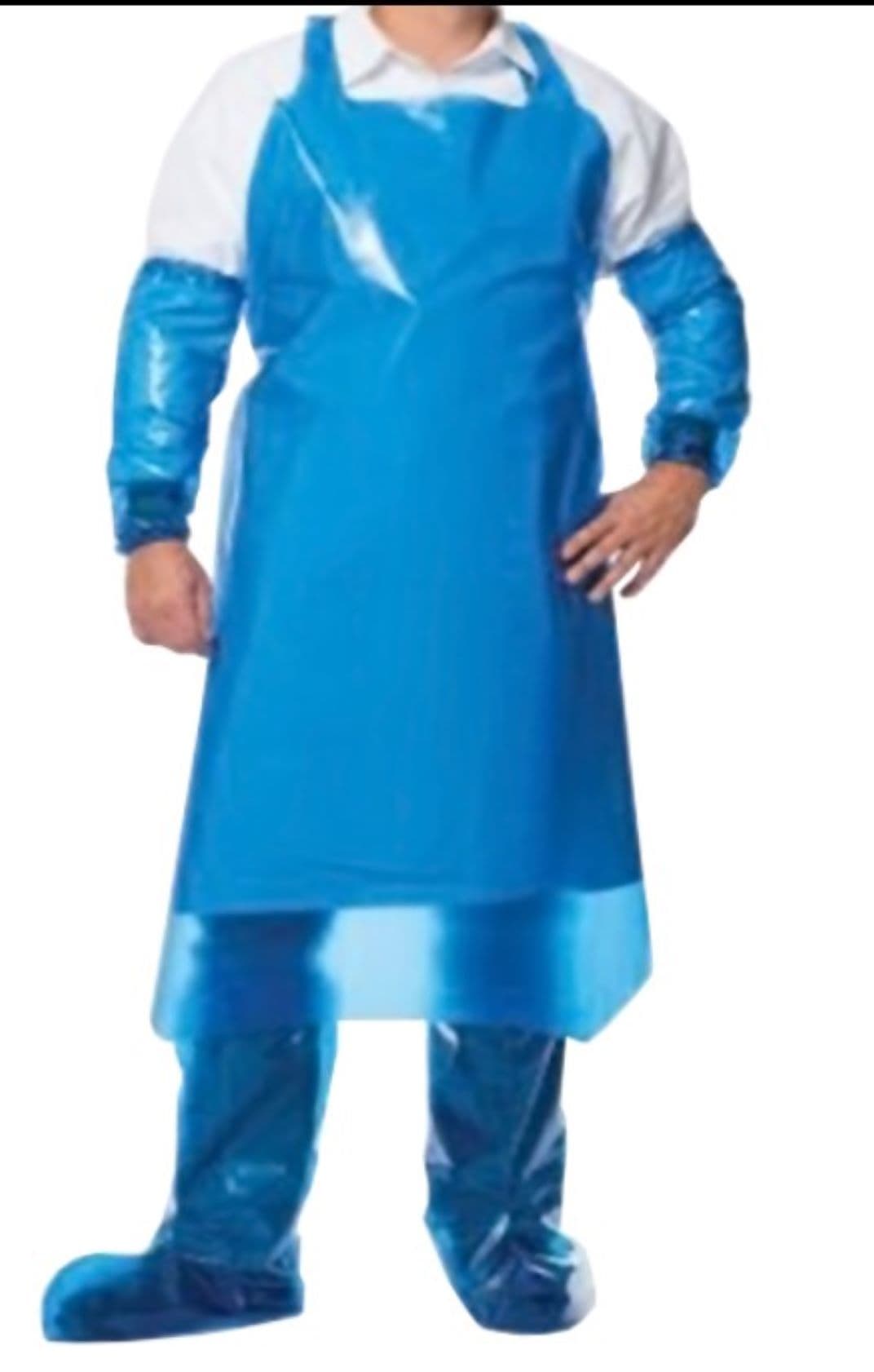 Apron 55X35 IN Blue 6MIL Vinyl Die Cut 1/Each