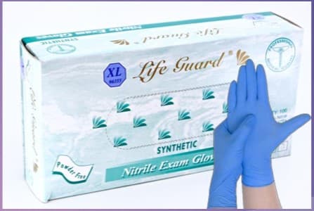 Examination Gloves Blue 3.5MIL Nitrile Powder-Free 100 Count/Box 10 Box/Case 1000 Count/Case