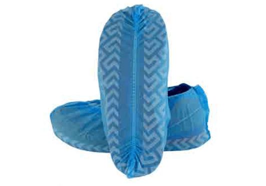 Safety Zone® Shoe Cover Large (LG) Sizes 7-10 Blue PP Disposable With Tread Machine Made Elastic 300/Case