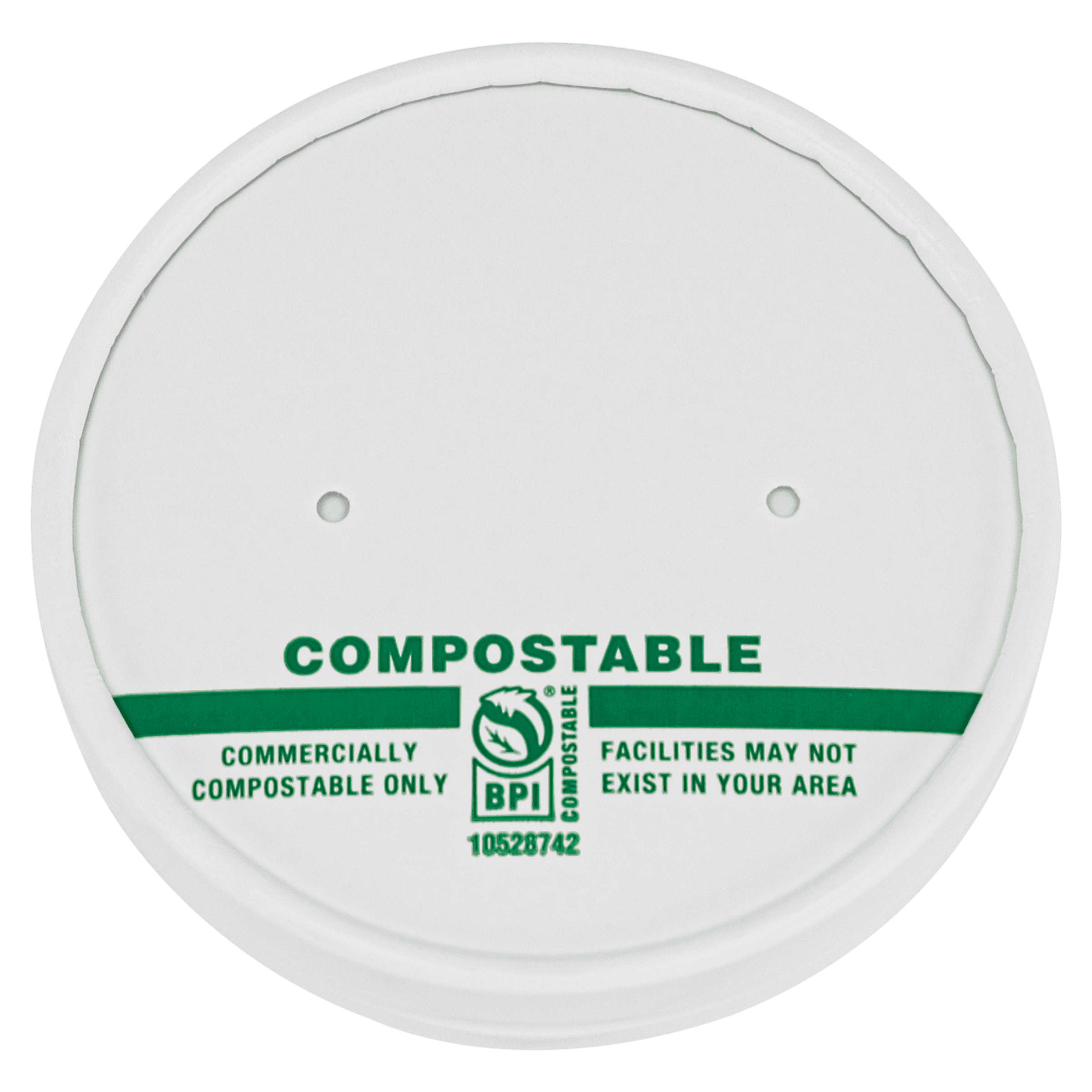 Planet+® Lid PLA Paper White For 8 OZ Food Container Laminated 500/Case