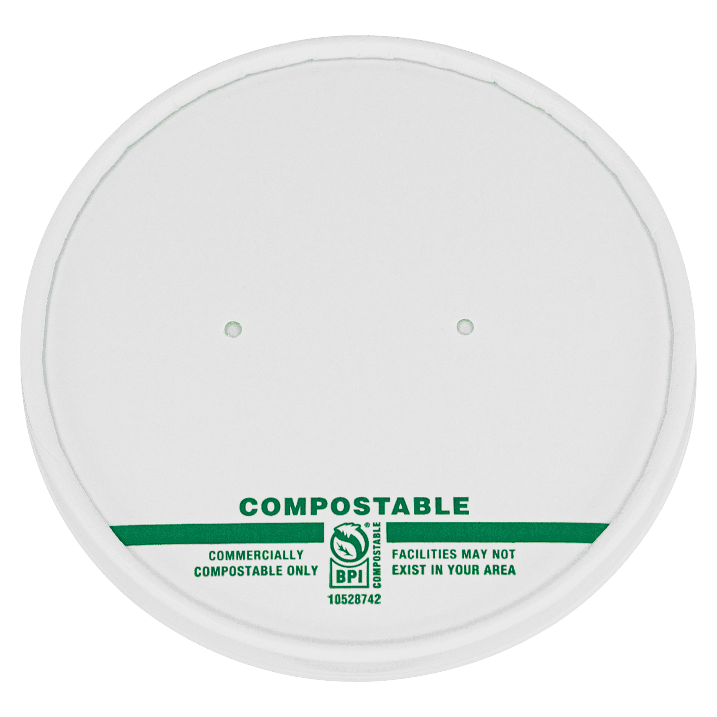 Planet+® Lid PLA Paper White For 12-32 OZ Food Container Laminated 250/Case