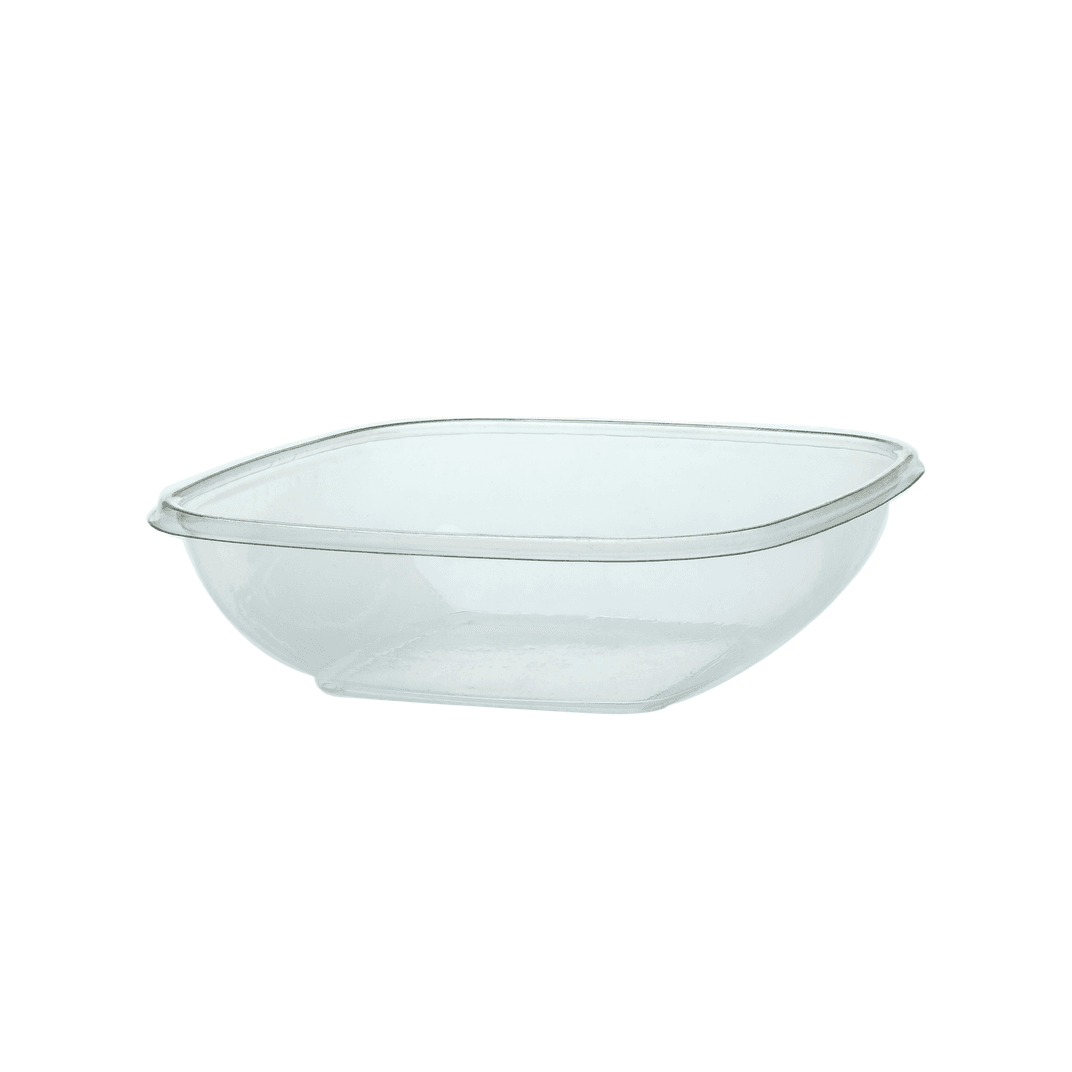 Victoria Bay Bowl Medium (MED) 24 OZ PET Clear Square 75 Count/Pack 4 Packs/Case 300 Count/Case