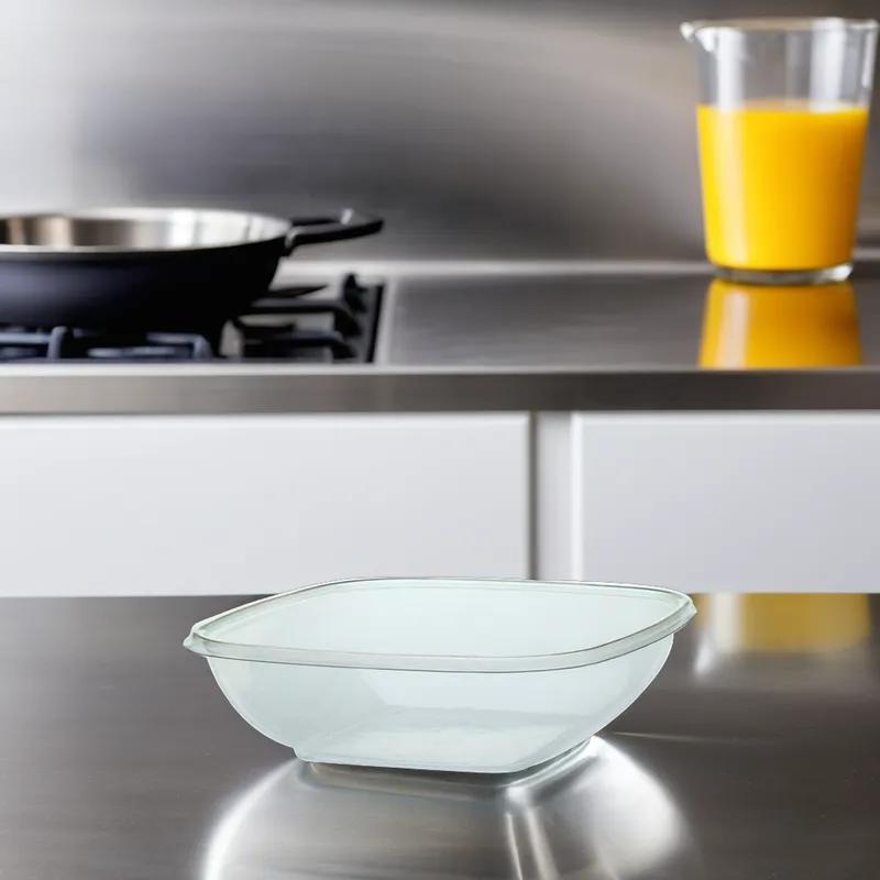 Victoria Bay Bowl Medium (MED) 24 OZ PET Clear Square 75 Count/Pack 4 Packs/Case 300 Count/Case