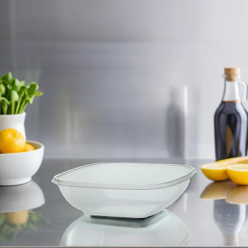 Victoria Bay Bowl Medium (MED) 24 OZ PET Clear Square 75 Count/Pack 4 Packs/Case 300 Count/Case