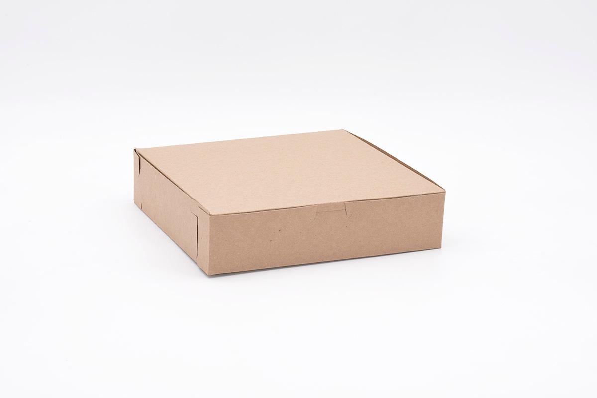 Cake Box 10X10X2.5 IN Kraft Easy Lock 1-Piece 250/Bundle