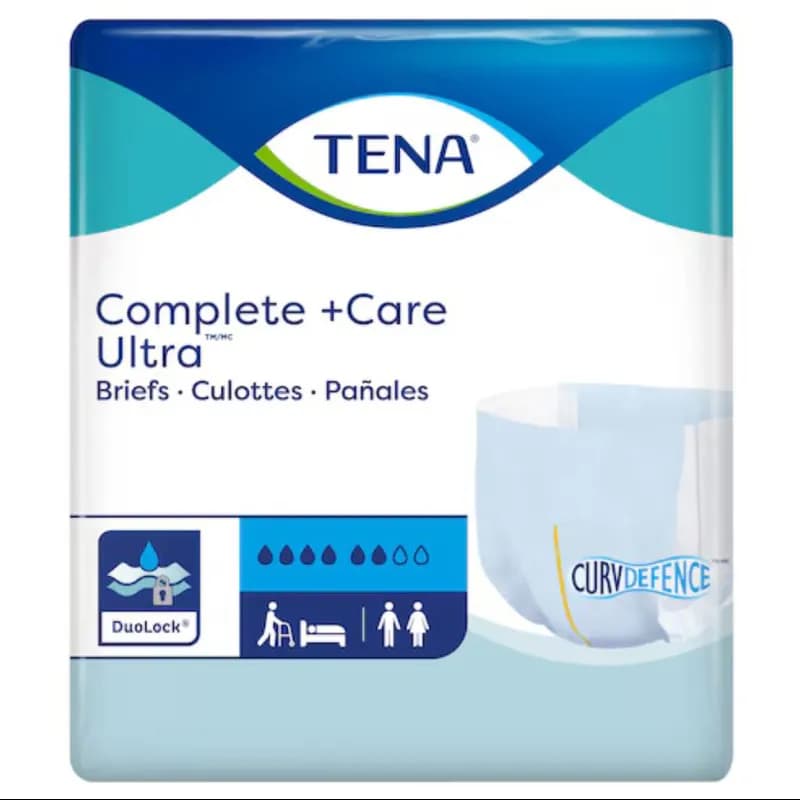 TENA® Complete + Care Underwear Medium (MED) Brief Moderate Absorbency 72/Case