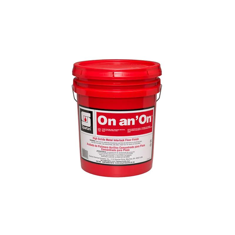 On an' On® Floor Finish 5 GAL Alkaline RTU 25% Solids Metal Interlock 1/Pail