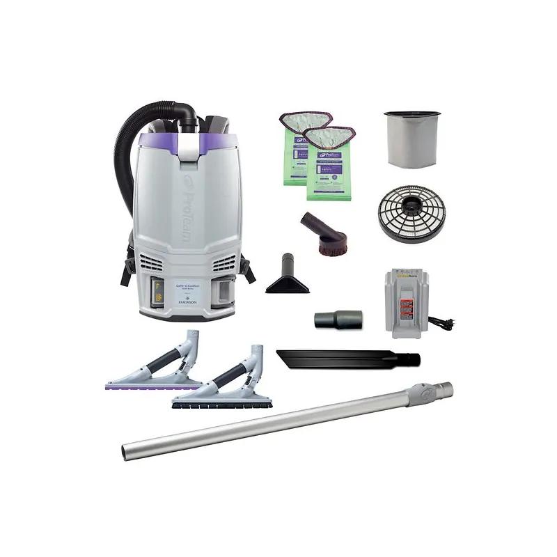 GoFit Backpack Vacuum 6 QT 240V Cordless With 4Ah Lithium-Ion Battery 1/Each