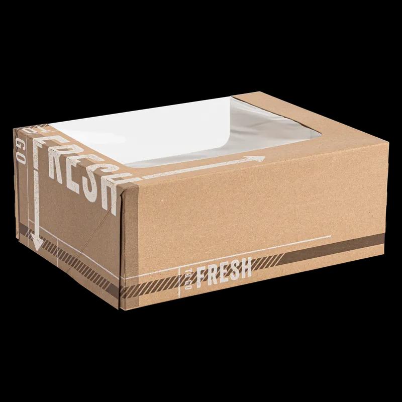 TO GO FRESH™ Donut Box 10X8X4 IN Kraft Waterfall With Window 100/Case