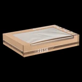 TO GO FRESH™ Donut Box 11.5X8X2 IN Kraft Waterfall With Window 150/Case
