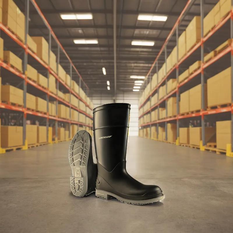 Boot Size 9 16 IN Black Gray Poly Blend Steel Toe 1/Pair