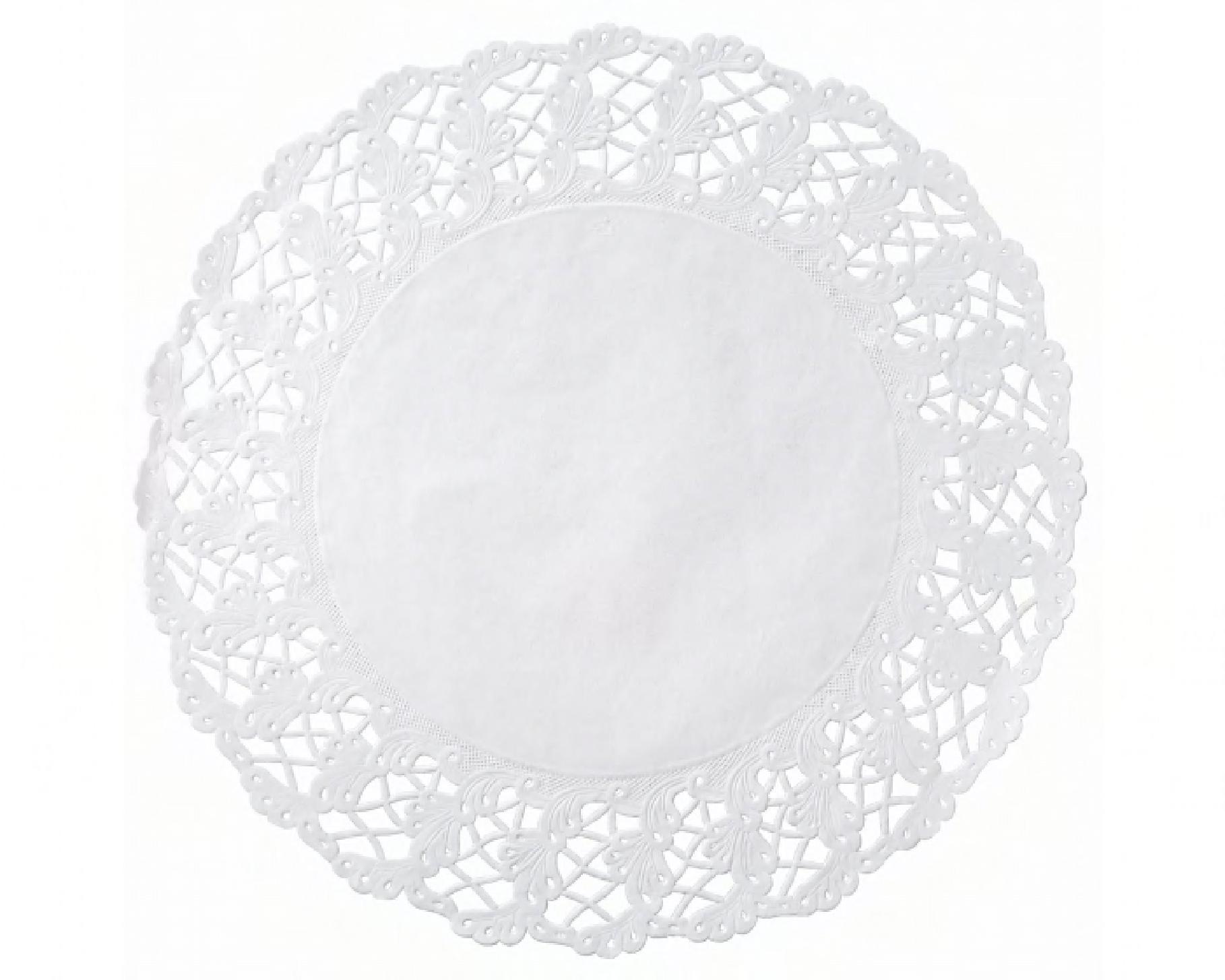 Doily 14 IN Lace Round 250 Count/Pack 4 Packs/Case 1000 Count/Case