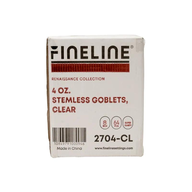 Renaissance Cup Goblet Stemless Wine 4 OZ PET Clear 64/Case