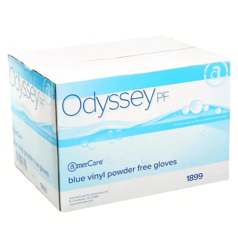 Odyssey Blue Gloves Large (LG) Blue PVC Powder-Free Latex Free 100 Count/Box 10 Box/Case