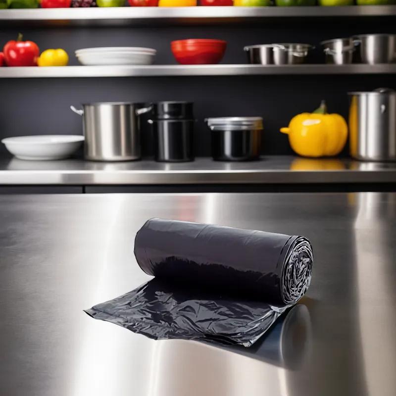 Can Liner 24X33 IN 12-16 GAL Black 6MIC Heavy Duty 1000/Case