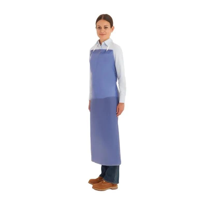 AlphaTec® Apron 44X33 IN Blue 8MIL PVC Integral Ties 12 Count/Pack