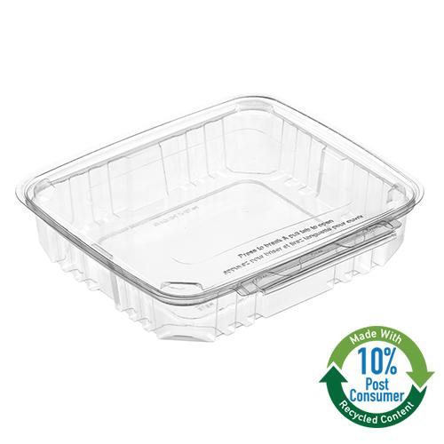 Polar Pak® Take-Out Container Hinged 8.73X8.09X1.86 IN PET Clear 120/Case