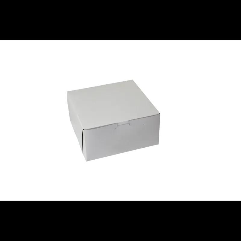 Bakery Box 8X8X3 IN Paperboard White Corner Lock 1-Piece 250/Pack