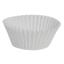Baking Cup 2.25X5X1.375 IN White Fluted 500 Count/Pack 20 Packs/Case 10000 Count/Case