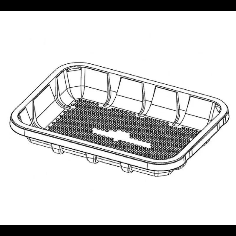 EZ-Tray Meat #3P Meat Tray 8.75X6.5X1.34 IN APET Clear Rectangle 400/Case