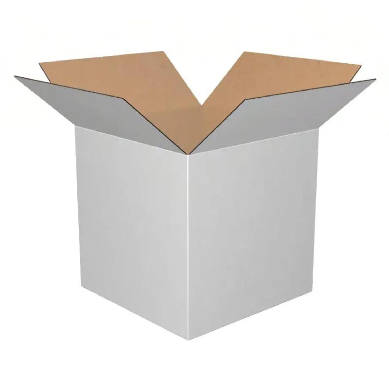 Carton Regular Slotted Container (RSC) 18X18X18 IN White Corrugated Cardboard 200# #3 Glued 1/Each