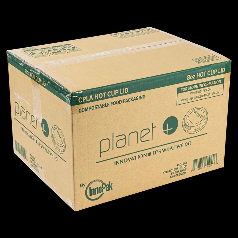 Planet+ Lid CPLA White For 8 OZ Hot Cup 1000/Case