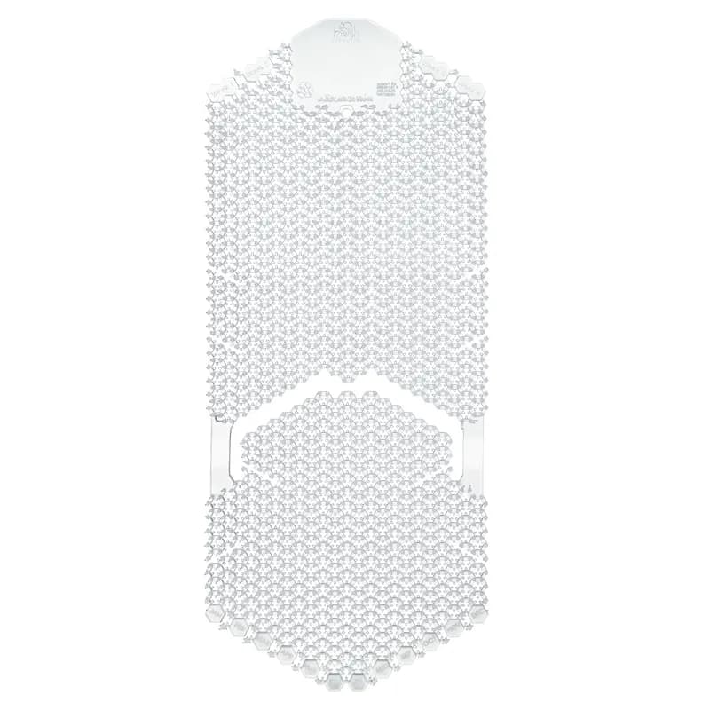 Tsunami Urinal Screen Cotton Blossom Clear EVA 15.5X6.5X0.875 IN 6/Case