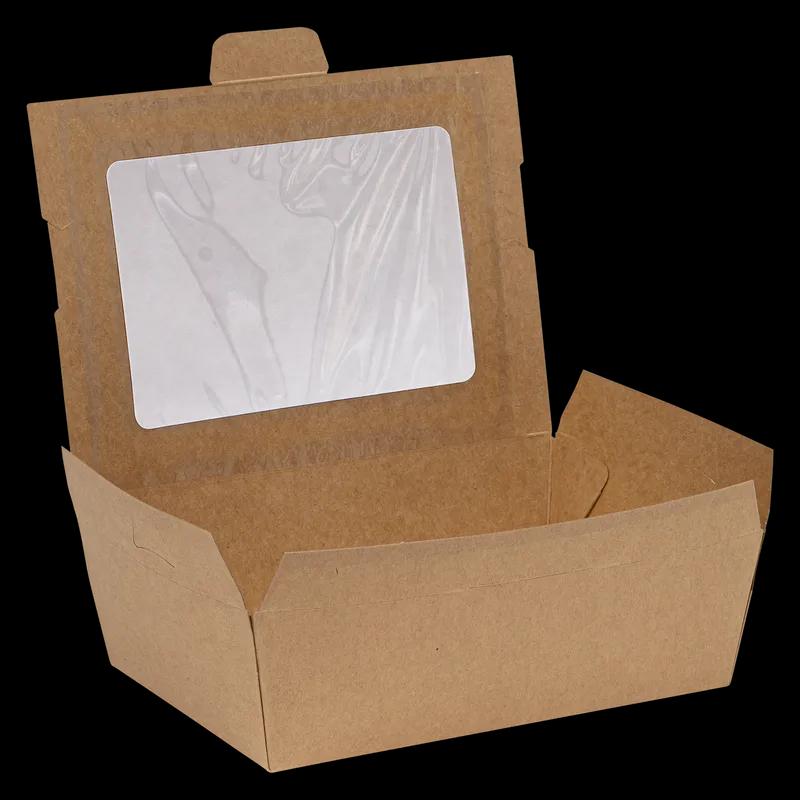 INNOBOX EDGE™ #3 Take-Out Box Kraft With Window Leak Resistant 160/Case