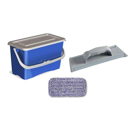 Micro-Fast Charging Bucket 2 GAL Plastic Blue Top-Down With Lid Kit 1/Each