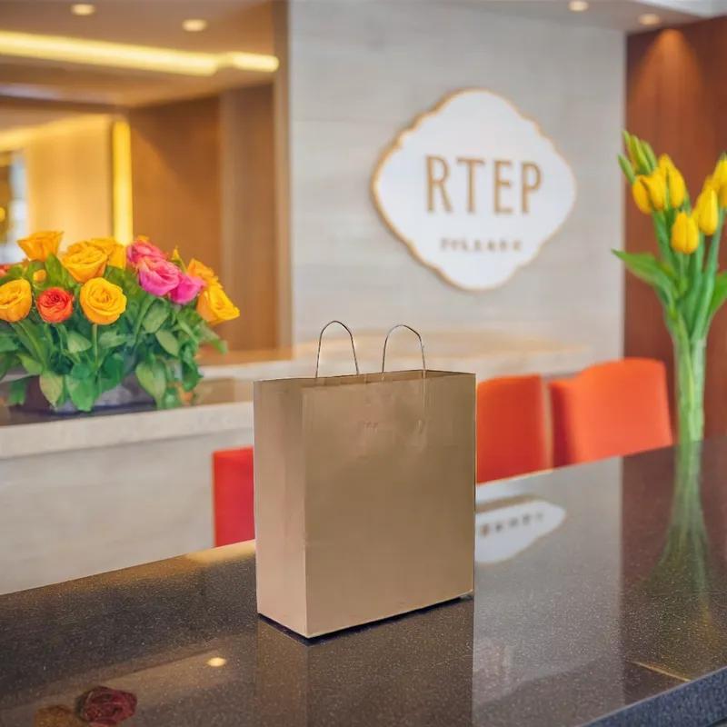 Victoria Bay Shopper Bag 16X11X19.25 IN Paper Kraft Gusset 200/Case