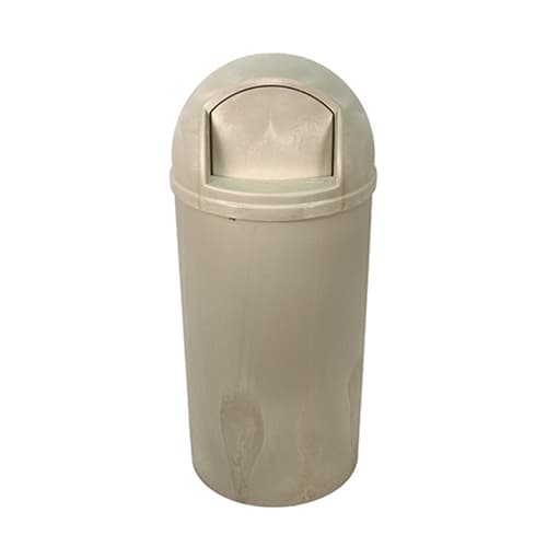 Impact® Trash Can 21 GAL Beige Bullet Indoor/Outdoor 1/Each