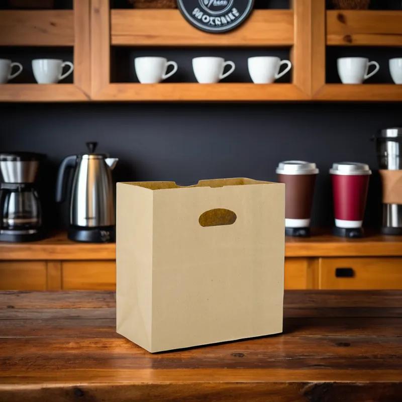 Victoria Bay Bag 11X6X11 IN Paper With Die Cut Handle Closure Gusset 500/Bundle