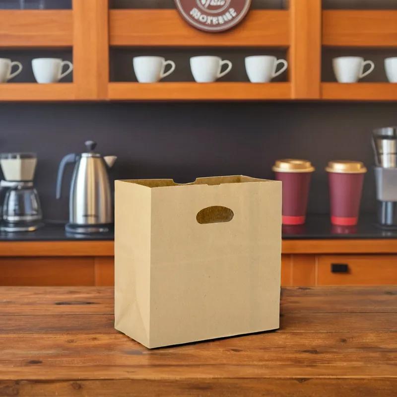 Victoria Bay Bag 11X6X11 IN Paper With Die Cut Handle Closure Gusset 500/Bundle