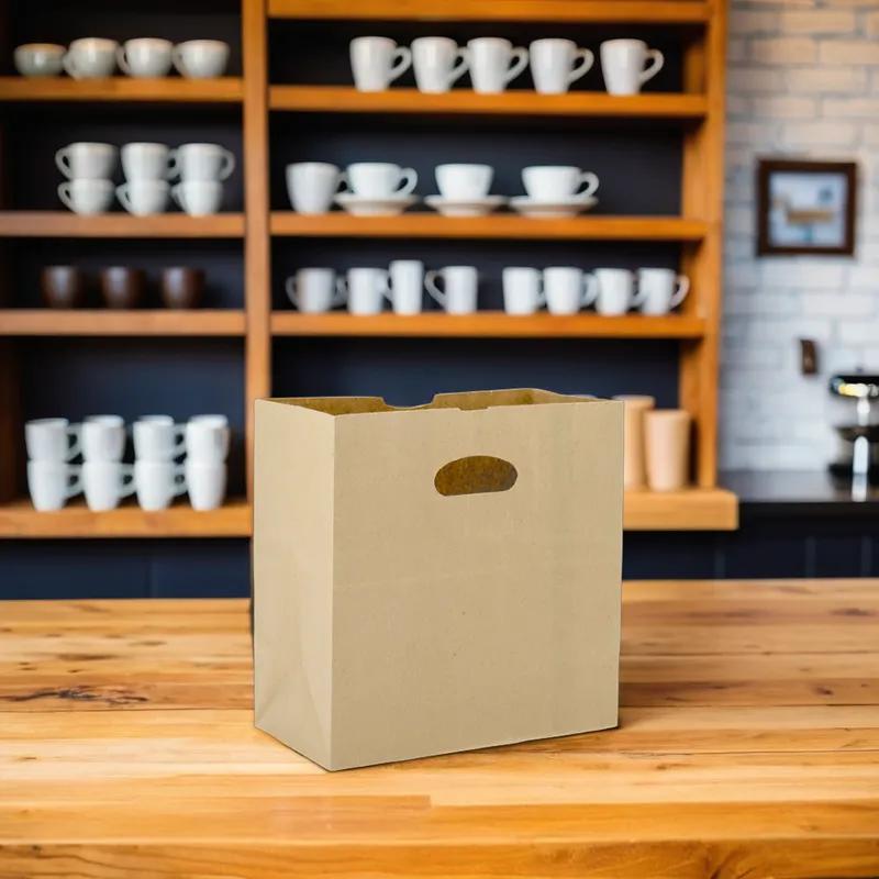 Victoria Bay Bag 11X6X11 IN Paper With Die Cut Handle Closure Gusset 500/Bundle