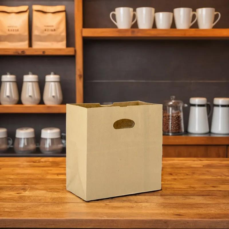 Victoria Bay Bag 11X6X11 IN Paper With Die Cut Handle Closure Gusset 500/Bundle