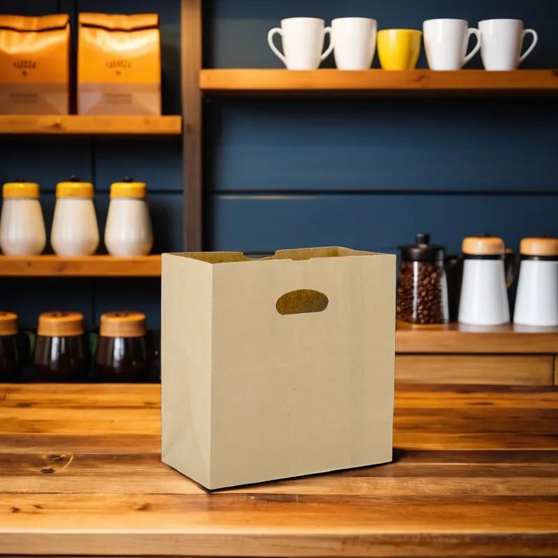 Victoria Bay Bag 11X6X11 IN Paper With Die Cut Handle Closure Gusset 500/Bundle