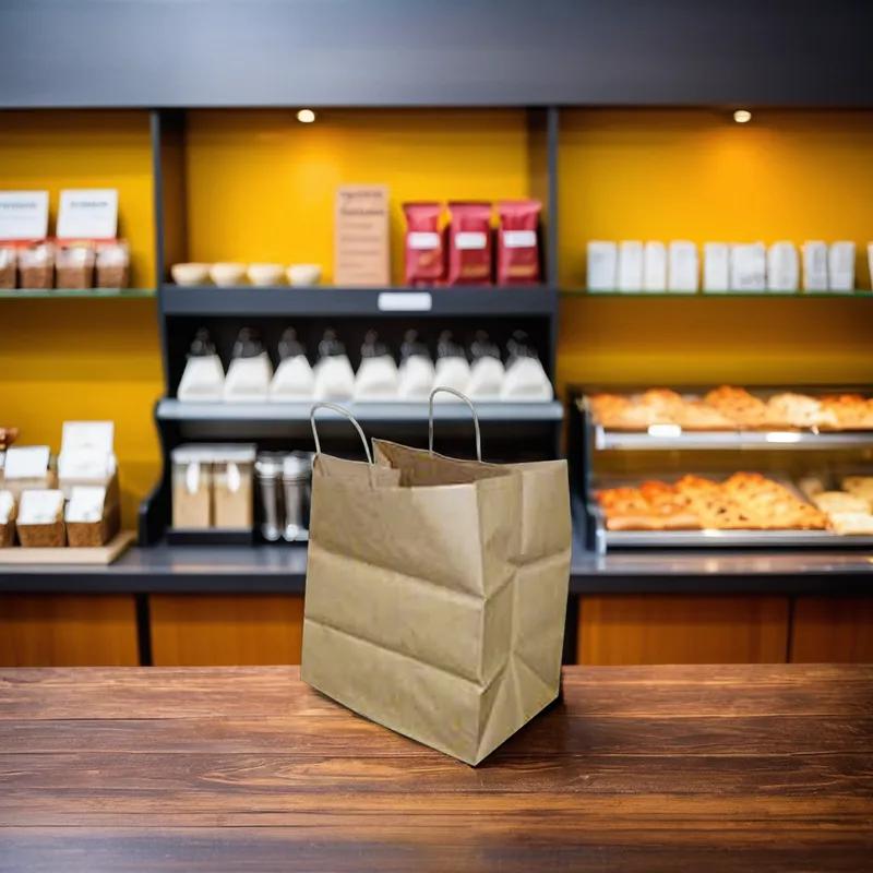 Victoria Bay Shopper Bag 14X8X14 IN Paper Kraft Gusset 200/Case