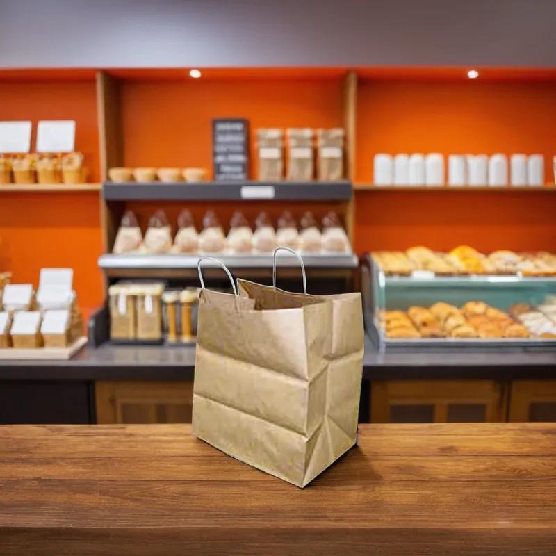 Victoria Bay Shopper Bag 14X8X14 IN Paper Kraft Gusset 200/Case