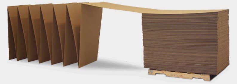 Corrugated Sheet 60X35 IN Kraft Cardboard B/C-Flute 275# Fanfold Scored 1/Each